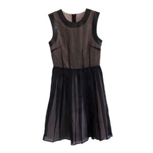 Nha Khanh Black Nude Chiffon Mini Dress